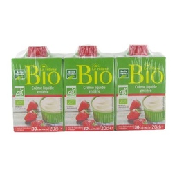 [498469] CREME LIQ ENTIERE UHT 30% MG BIO BF BRIQT 3X 20 CL