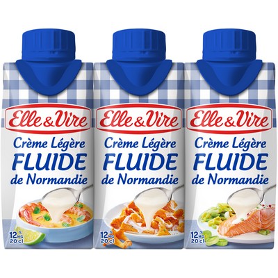 [689083] ELLE & VIRE CREME LEGERE DE NORMANDIE 12%MG 3X20CL
