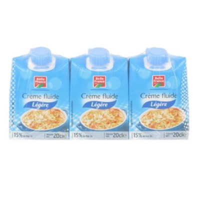[690263] CREME LIQ LEGERE UHT 15% MG BF BRIQUETTE 3 X 20 CL