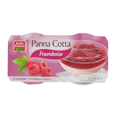 [746388] PANNA COTTA FRAMBOISE BF POT 2 X 120 G 