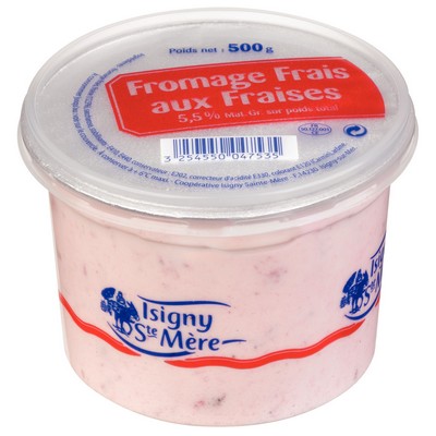 [548420] FROMAGE FRAIS AUX FRAISES POT 500 G