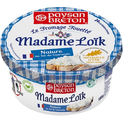 [513762] Fromage Fouetté nature au sel de Guérande Le fromage Fouetté Madame Loïk Pot de 180 g