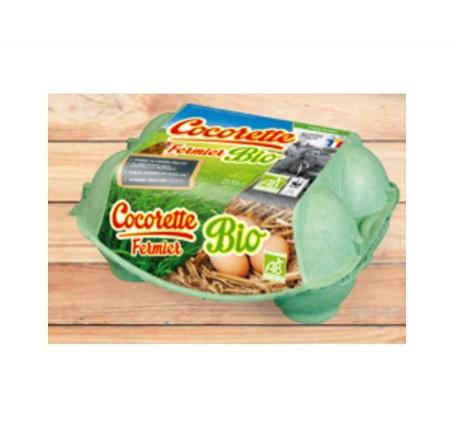 [542746] BT 6 OEUFS BIO MOYEN COCO