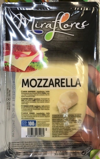 [599381] TRANCHE MOZZARELLA 100G