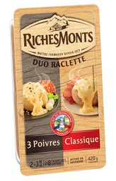[761205] RICHES MONTS CLASSIC DUO RACLETTE & PEPPER SLICES 420G