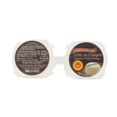 [746669] CROTTIN DE CHAVIGNOL AOP DBF COQUE PLAST 2 X 60 G