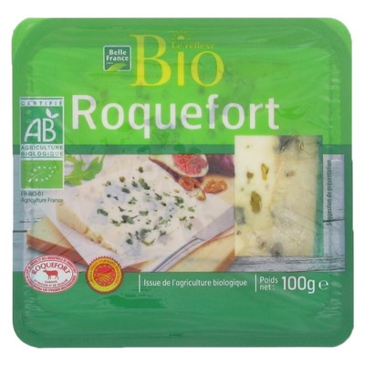 [542902] ROQUEFORT AOC BIO BF BARQUETTE 100 G