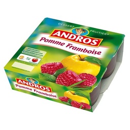 [938225] Andros Compote Pomme Framboise 4x100g