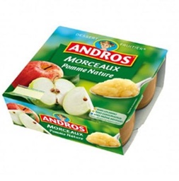 [938423] Andros Dessert fruitier avec morceaux pomme 4x100g