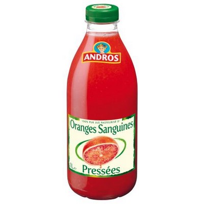 [938761] Andros Pur Jus d'Orange sanguine 1L