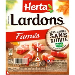 [526343] HERTA Lardons Fumés Conservation Sans Nitrite - 2x75g