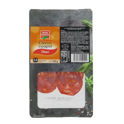 [964064] CHORIZO DOUX 14 TRANCHES BF BARQUETTE 100 G 