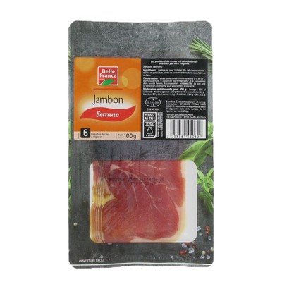 [919845] JAMBON SERRANO X 6 TRANCHES BF BARQUETTE 100 G