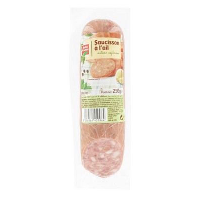 [910422] NAT.GARLIC SAUSAGE 250G BF