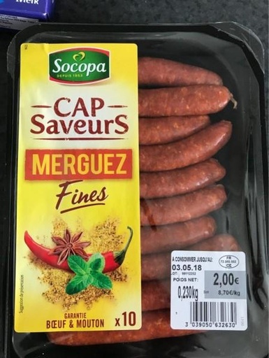 [843003] MERGUEZ FINES 10X23G /SO