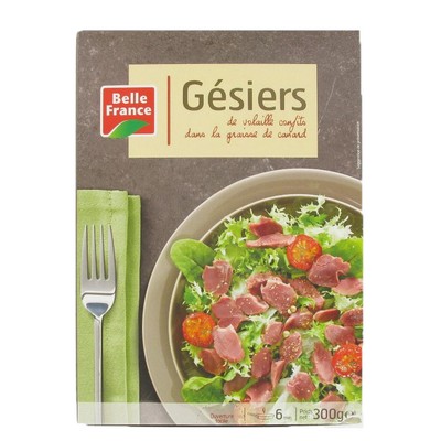 [880989] GESIER DE VOLAILLE CONFIT BF ETUI 300 G 