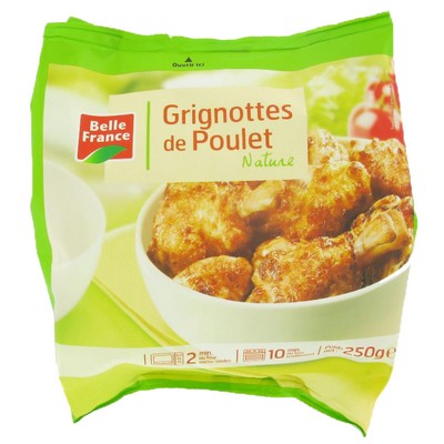 [906982] GRIGNOTTE DE POULET NATURE BF SACHET 250 G