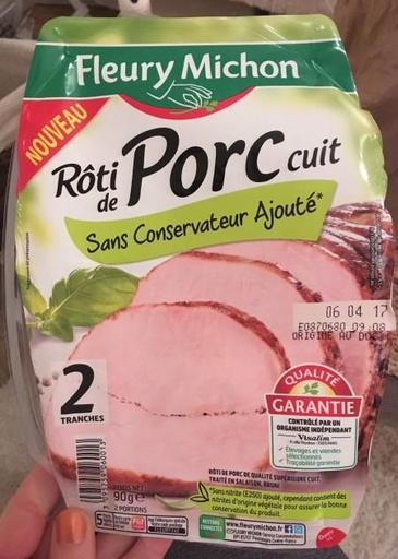 [944165] 2 tr. Rôti de PORC SUPERIEUR Conservation Sans Nitrite