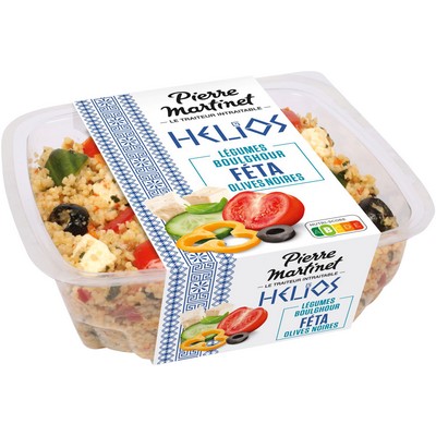 [571901] Salade Hélios - Boulghour,Fêta, légumes, Olives noires 220g