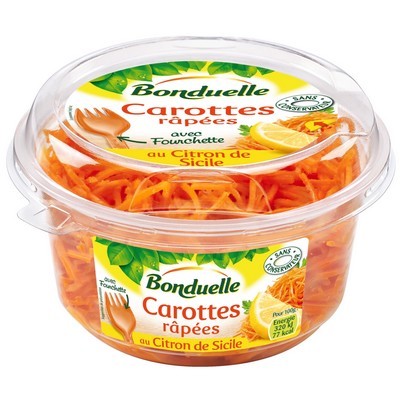[604025] Salade Bonduelle carottes râpées citron de sicile   180g