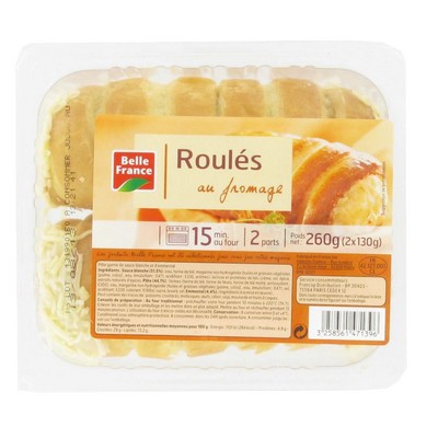 [962043] ROULE AU FROMAGE X 2 BF BARQUETTE 260 G 