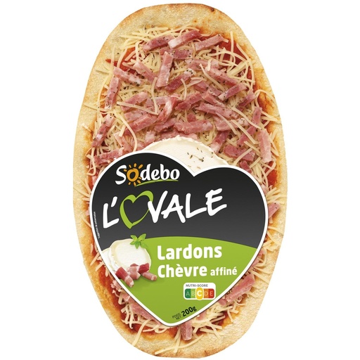 [928564] SODEBO PIZZA L'OVALE 200G CHEVRE