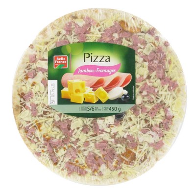 [929661] PIZZA RONDE JAMBON FROMAGES BF FILM 450 G