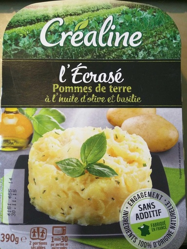 [510602] CREALINE ECRASE DE POMMES DE TERRE A L' HUILE D'OLIVE 2x195g