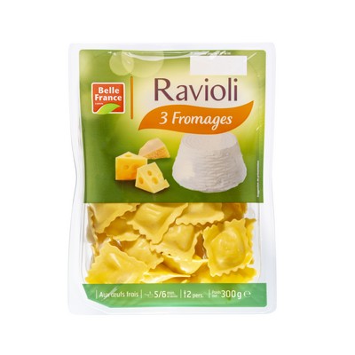 [921965] RAVIOLI AUX 3 FROMAGES BF BARQUETTE 300 G