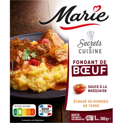 [863688] Fondant de bœuf, écrasé de pommes de terre, sauce à la basquaise 300g MARIE