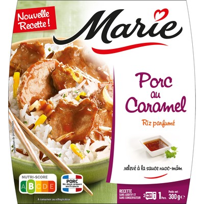 [936567] Porc au caramel, riz parfumé à la sauce soja 300g MARIE