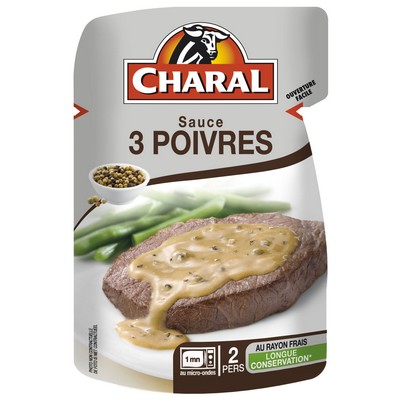 [936781] SAUSSAGE.3 PEPPER 120G CHARAL