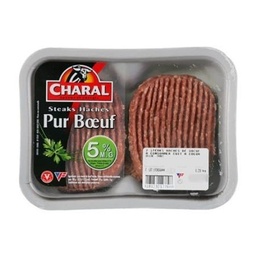 [927806] MINCED BEEF STEAK  5% 2X125G  LS