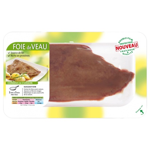 [925909] X6BQ VEAL LIVER 1X130G.U.E