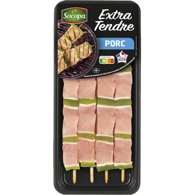 [851683] BROCH EXTRA TENDRE PORC NAT X 4
