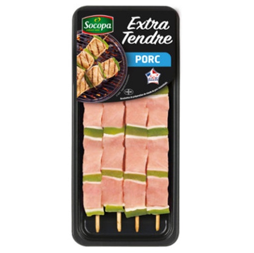 [861401] MINI PORK SKEWERS X4 SOCOPA	