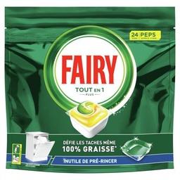 [796300] Fairy Original Tablettes Lave-vaisselle Tout En 1 Citron, 22 Capsules
