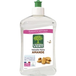 [712083] L'Arbre Vert Vaisselle Mains Ecolabel Amande - Hypoallergénique - 97% d'ingrédients d'origine naturelle - 500mL