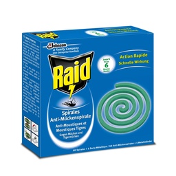 [752600] RAID SPIRALE ANTI-MOUSTIQUES USAGE EXTERIEUR 10 SPIRALES