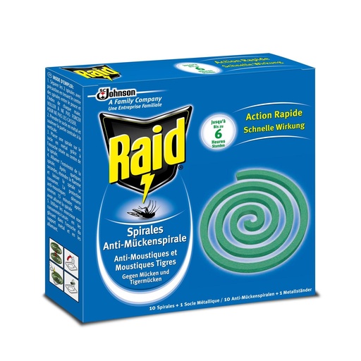 [752600] RAID ANTI-MOSQUITO COILS FOR OUTDOOR USE 10 COILS