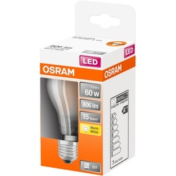 [552943] ampoule led standard verre dépoli 7w=60 e27 chaud