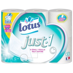 [854083] 6 ROLLS OF TOILET PAPER AQUAT JUST-1 LOTUS