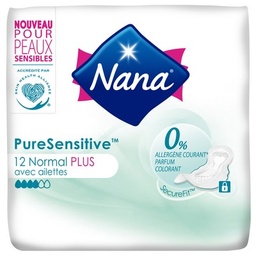 [854984] Serviettes Nana PureSensitive™ Ultra Régulier Plus x12