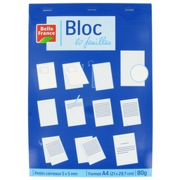[868281] Bloc Belle France Agrafe A4 160P 80G Q5/5