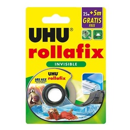[527440] Ruban adhesif - Rollafix Invisible Dévidoir 25mx19mm + 5m Gratuit