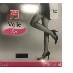 [602300] 15 DEN BLACK SHEER TIGHTS WITH ELASTANE SIZE 1/2