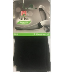 [602565] MOUSSE KNEE-HIGH STOCKINGS 20 DEN - BLACK - ONE SIZE