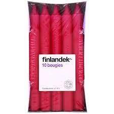[771808] RED HOUSEHOLD CANDLE X10