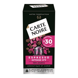 [065102] X30 ALUMINIUM COFFEE CAPS N9 CARTE NOIRE