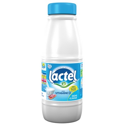 [163022] lait demi-écrémé Vitamine D LACTEL UHT bouteille 50CL